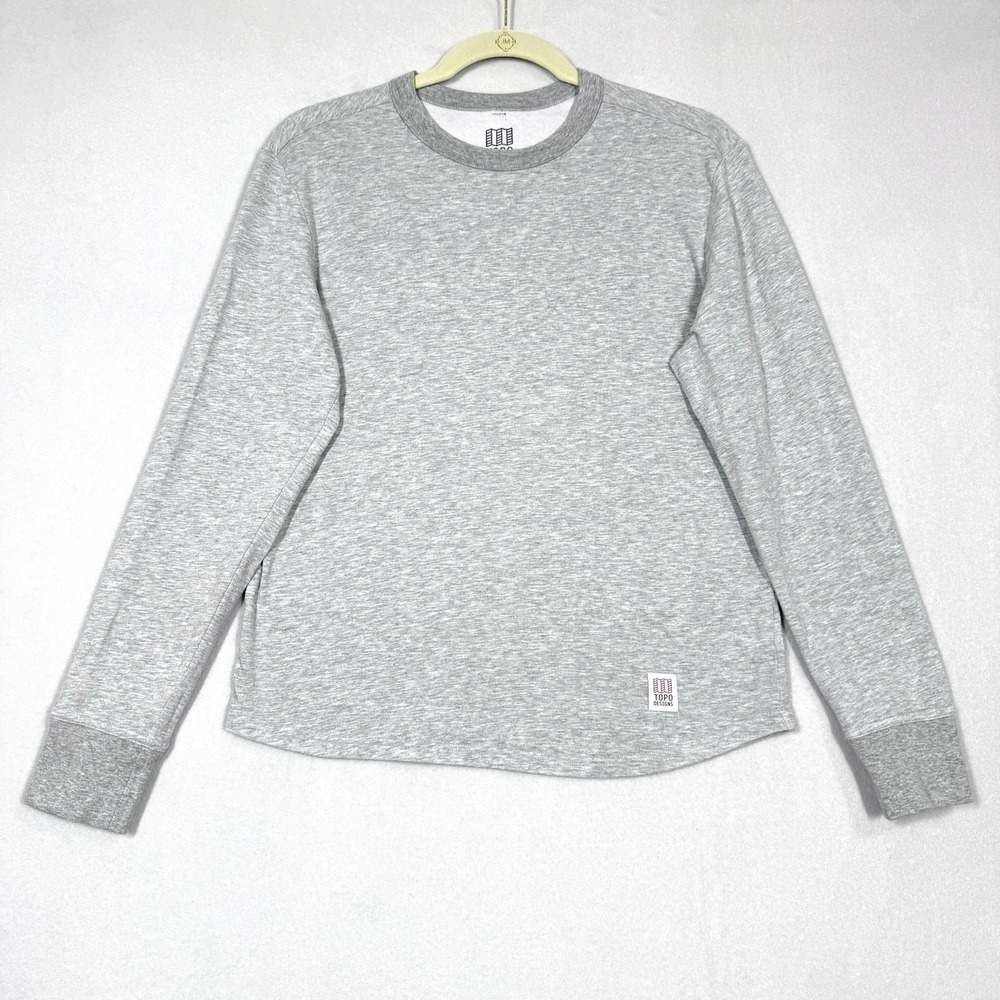 Topo Designs Heather Gray Long-Sleeve Crew Tee
